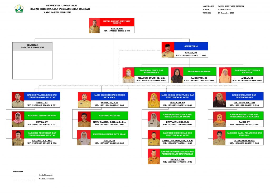 Struktur Organisasi Bappeda Bireuen Bappeda Kabupaten Bireuen